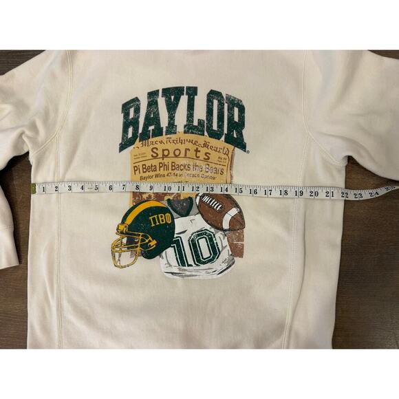 BAYLOR UNIVERSITY Pi Beta Phi Football Sweatshirt Top size L Gameday - Picture 6 of 6